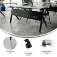 thumbnail image 4 of BizChair Commercial Grade 60" x 24" Heavy-Duty Nesting Flip Training Table with Y-Legs, Modesty Panel, 1" Thick Gray Tabletop, and Black Steel Frame, 4 of 17