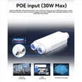 thumbnail image 3 of 3X Répéteur Étanche IP66 10/100Mbps 500m Extension 48V Extérieur pour Appareil Photo Switch, Kit Répéteur 3 x POE, Blanc, 3 of 6