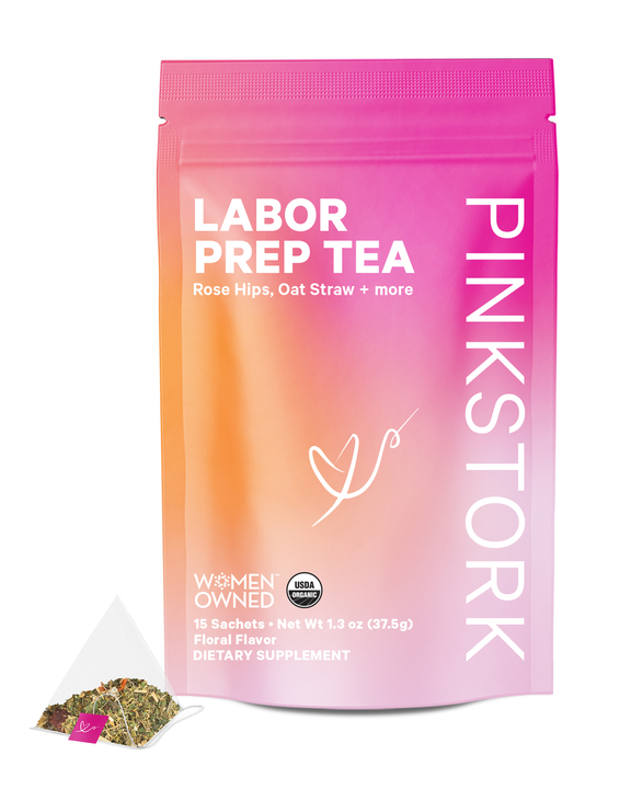 Pink Stork Labor Prep Tea Red Raspberry Leaf Tea, 30 Cups