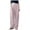 Pink, variant on SNKSDGM Women's Plus Womens Sweatpants Pack with Pockets Sweatpants Women Set Spring and Summer High Waisted Pleated Ice Silk Wide Leg Pants