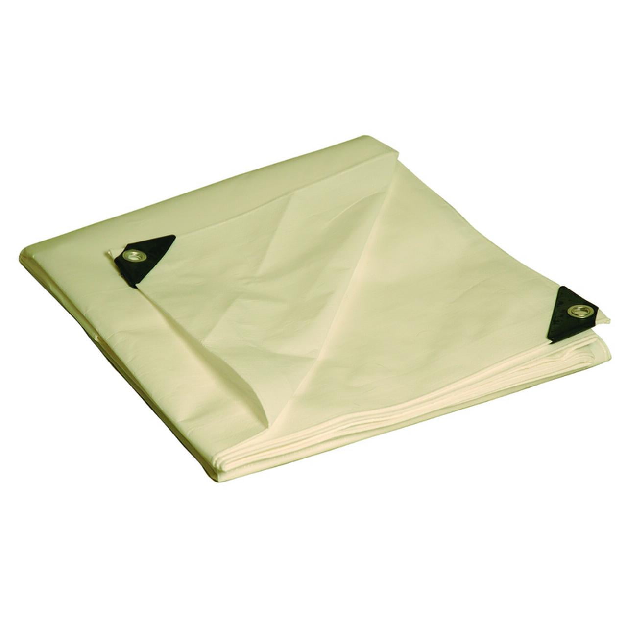 2 Pack Standard-Duty 3.5 Mil Poly Tarp 9' x 9' All Purpose Green Cover Grommets 