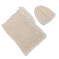 thumbnail image 1 of Photography Prop, Photography Props Hat Soft Breathable Exquisite Cute Skin Friendly  For Photography Apricot Hat + Wrap, 1 of 8