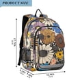 thumbnail image 2 of FORMRS Unisex School Backpack 17" Student Travel Bag with Laptop Compartment, Beige Flowers, 2 of 7