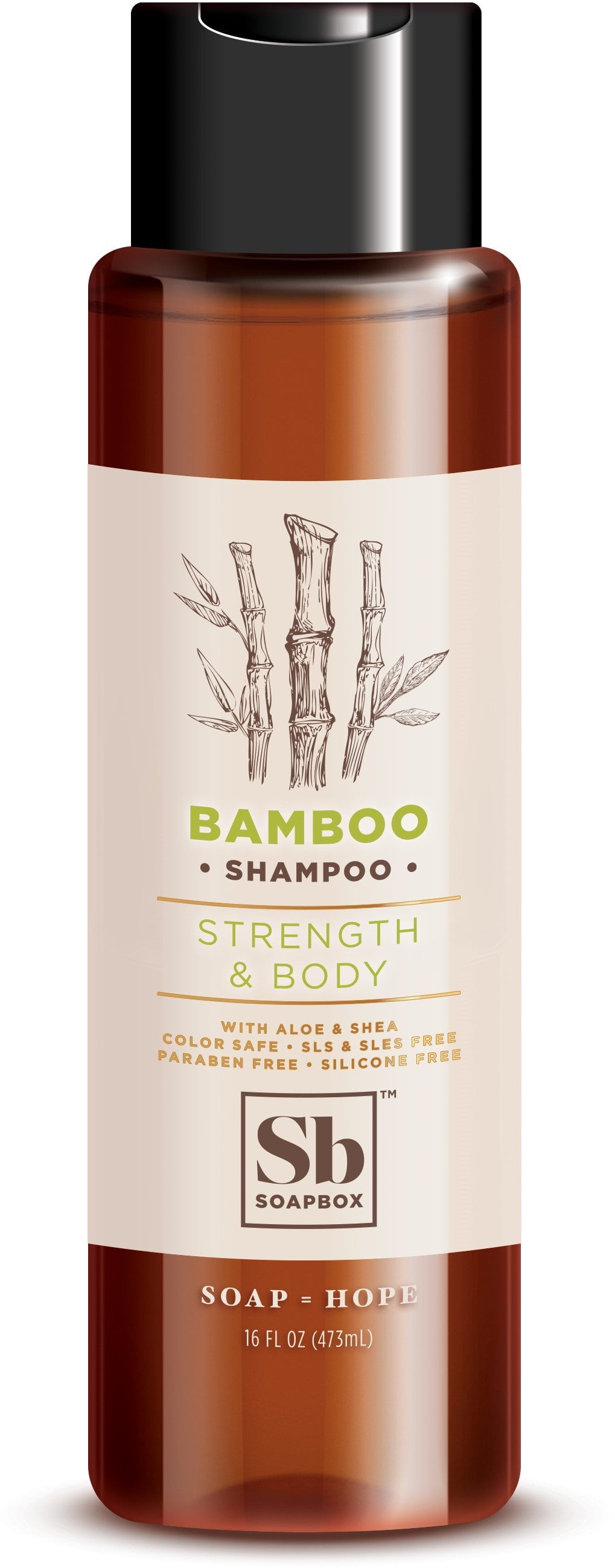 Soapbox Bamboo Shampoo Strength Body W/ Aloe & Shea, 16oz, 2Pack