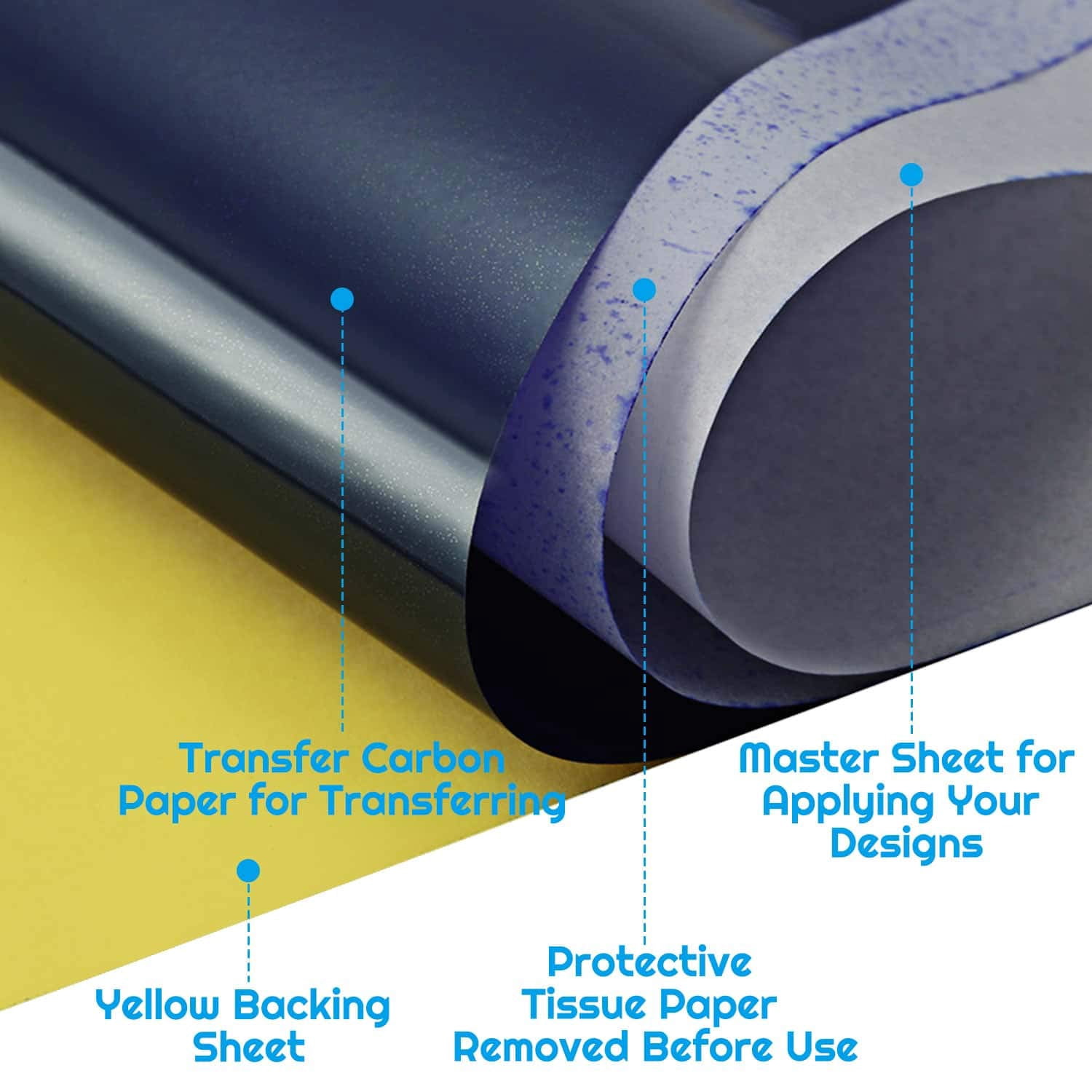 38 Sheets Tattoo Transfer Paper, Stencil Paper for Tattooing, 8 1/4" x 11 3/4