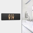 thumbnail image 1 of letrero de baño Macarena para hombres y mujeres 30 cm x 10 cm, 1 of 8