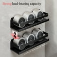 thumbnail image 6 of YESENT aluminum shower rack, Adhesive Bathroom Organizer, Wall-Mounted (Double-Tier, 11.8 Inches), 6 of 7