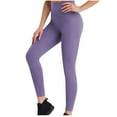 thumbnail image 4 of Fanxing Butt Lifting Yoga Leggings for Women High Waisted Tummy Control Workout Pants Stretch Running Training Impact Pant Purple L, 4 of 9