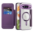 thumbnail image 6 of for Google Pixel 9 Pro XL Wallet Case Magnetic with Mag Safe, PU Leather RFID Blocking Card Holders Shockproof Flip Phone Cover Slim Clear Purse Case for Google Pixel 9 Pro XL, Purple, 6 of 8