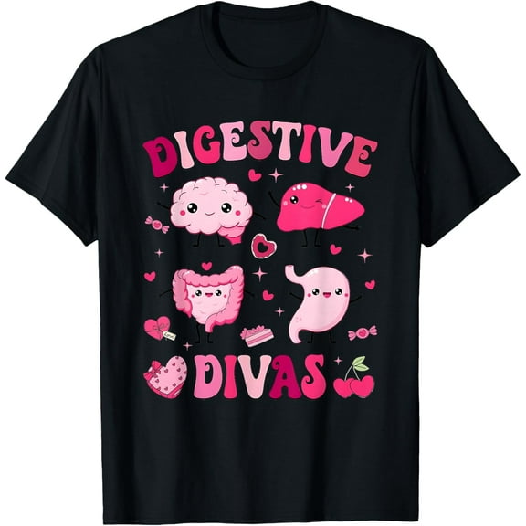 Digestive Divas Gastroenterology Nurse Valentine GI Nurse T-Shirt Shirts