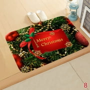Christmas Santa Floor Door Mat Kitchen Room Carpet Rug Anti-Slip Xmas Home Decor