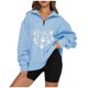 thumbnail image 1 of Tops Para Mujer Blusas de Manga Larga Moda Casual Impreso Cuello Vuelto Camiseta Suelta Otoño Jersey Odeerbi ODB185374, 1 of 6