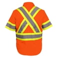 thumbnail image 4 of Premium Class 3 High Visibility Hi Vis Safety Shirt - Half Sleeve - 65%C35%N - 6 oz (4X-Large, Bright Orange), 4 of 5