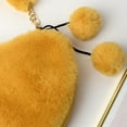 thumbnail image 3 of Bolsos de mano en corazón para er , cartera sintética , bolso de hombro con cadena de felpa, bolso de mano para Amarillo Baoblaze Bolso de piel sintética, 3 of 4