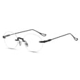 thumbnail image 1 of Sonducket Gafas sin marco Forma ovalada Metal Hombres Mujeres Gafas Sin receta Gafas Computadora Vida diaria Luz negra Type3 NO3, 1 of 6
