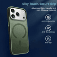 thumbnail image 3 of Entronix Magnetic Case for iPhone 17 Pro – Heavy Duty Slim Dual-Layer Shockproof Cover, Green, 3 of 5