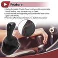 thumbnail image 3 of Unique Bargains 6 Speed Manual Gear Shifter Knob with Cover for Mercedes-Benz W203 S203 2000-2007 Plastic Faux Leather Gearbox Stick Shifter Lever Knob Black Red, 3 of 7