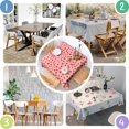 thumbnail image 4 of Red Strawberry Plants Fruit Pink Pattern Square Tablecloth,Waterproof Square Table Cover,Wipeable Spillproof Washable Table Cover for Home Kitchen Party Decor 42"X42"(107x107cm), 4 of 6