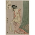 thumbnail image 3 of Kitagawa Utamaro 14x18 Black Modern Framed Museum Art Print Titled - Hanaogi of Ogiya from the Series Picture Puzzles (C. 1797), 3 of 5
