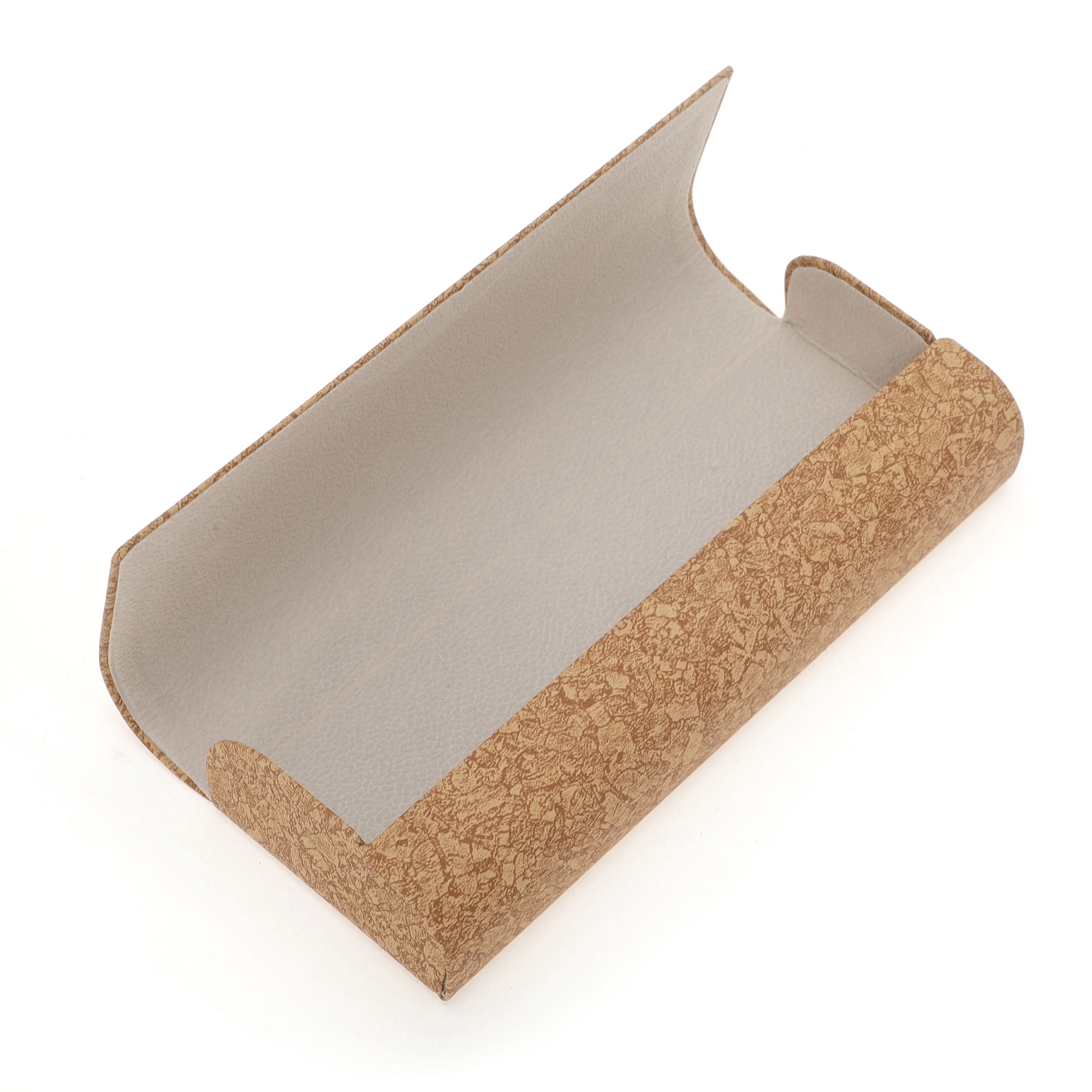 Unique Bargains Wood Grain Eyeglasses Case Storage 6.14"x2.36"x1.18" Coffee Color