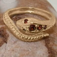 thumbnail image 4 of LBG British Made 9k Rose Gold ring with Natural Garnet Womens Band Ring - 33 size options - Size 11, 4 of 6
