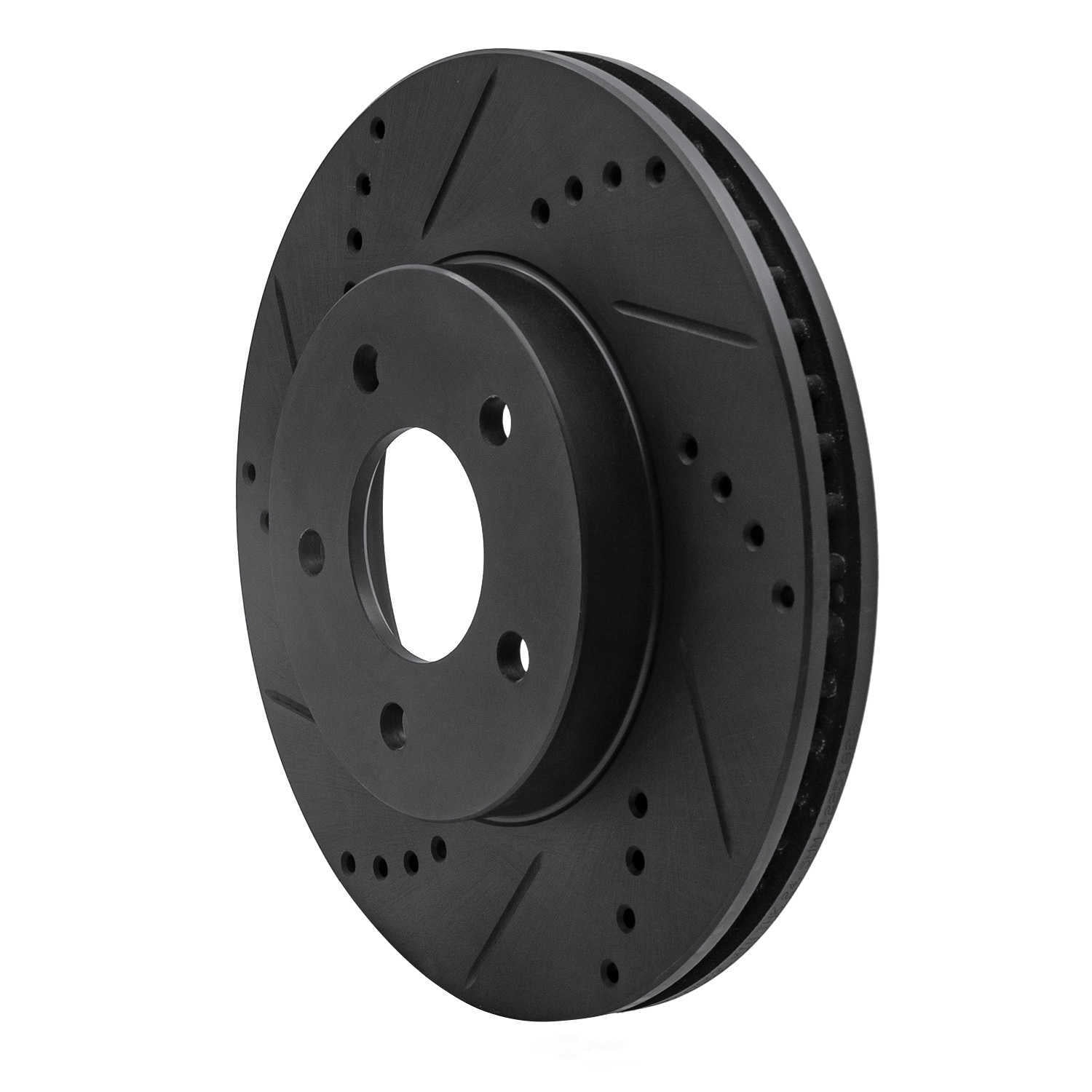 Dynamic Friction Company 633-47063L DFC Brake Rotor - Drilled And Slotted - Black