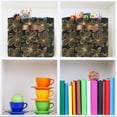 thumbnail image 6 of Yayeee Canvas Storage Basket with Handles for Shelves Fabric Bins Closet Organizer, Golden Elegance, 6 of 8
