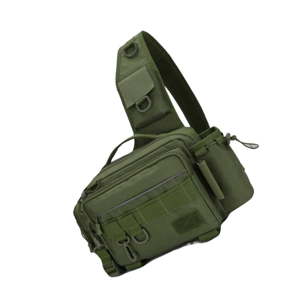 Bolsas multifuncionales Soidarity para aparejos de pesca bandolera de un solo hombro verde