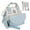 blue, variant on 6 Pockets Multifunctional Diaper Bag Backpack Mommy Nappy Bag w/ Insulated Pocket Blue