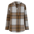 thumbnail image 6 of Dyfzdhu Long Sleeve Shirts For Women Hoodies Long Sleeve Plaid Shirts Lightweight V Neck Oversized Pullover Sweatshirts Casual Fall Sweater Tops Womens Blouses, 6 of 7