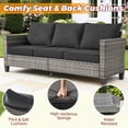 thumbnail image 4 of XIZZI Outdoor Patio Furniture Sets with Solar Coffee Table, All-Weather Wicker Rattan Outdoor Furniture Conversation Set for Porch, Patio, Backyard--Black, 4 of 9