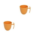 thumbnail image 3 of Billuyoard Taza de café de plástico, redonda, Universal, reutilizable, tazas, tazas de agua , decoración, barra de leche de cereales, bebida Amarillo 2Conjunto, 3 of 6