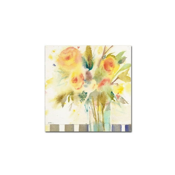 Trademark Fine Art "The Striped Table" Canvas Wall Art by Sheila Golden