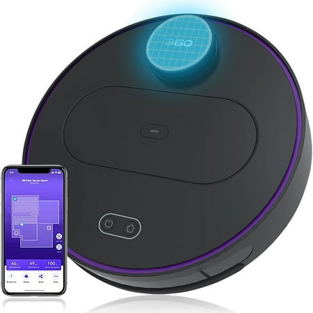 360 S6 Laser Navigation Smart Vacuum, Robot Vacuum and Mop Cleaner with SLAM Route Planning 2000Pa Suction Mopping Off-limit Setting