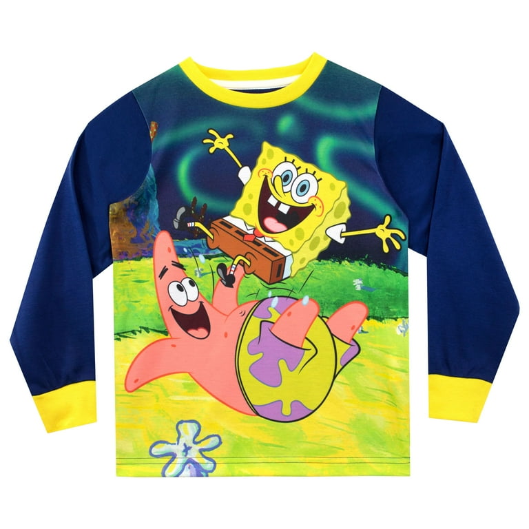 SpongeBob Squarepants Boys Patrick Pajamas Blue Sizes 4 12 Walmart