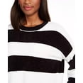 thumbnail image 3 of Tommy Hilfiger Women's Rugby-Striped Chenille Sweater Gray Size X-Small, 3 of 3