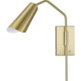 thumbnail image 5 of Progress Lighting Cornett 1-Light Swing Arm Wall Sconce, Brushed Gold, Metal Reflector Shade, 5 of 13