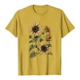 thumbnail image 6 of vigerkar Women's Comfy Sunflower Graphic T Shirt Summer Top Casual Plus Size Tee Yellow, L, 6 of 6
