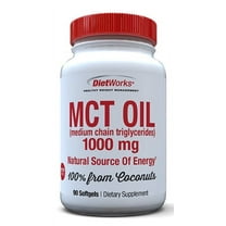 DietWorks MCT Oil Softgels, Fat Burning, Weight Loss, Keto Friendly, 90 Servings