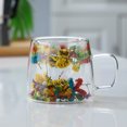 thumbnail image 3 of Kripyery 6.76oz Double Walled Glass Cups with Real Dried Flowers Heat Resistant Clear Coffee Mugs Floral Design Tea Cups for Elegant Sipping, 3 of 8