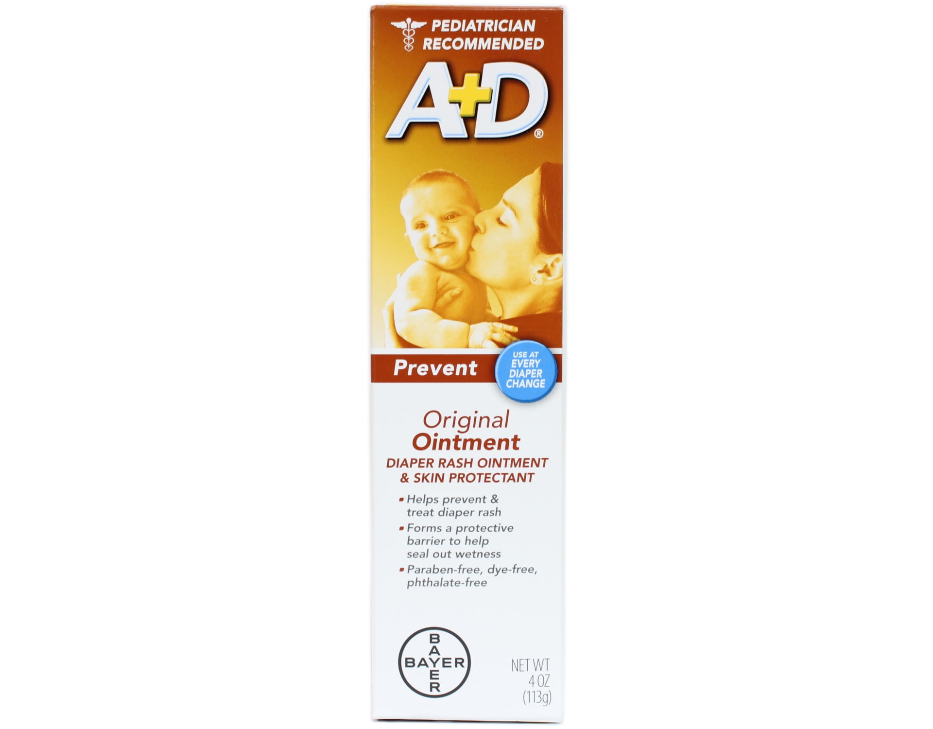 A + D Original Ointment, Diaper Rash & Skin Protectant - 4 oz tube (Pack of 3)