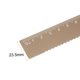 thumbnail image 2 of Recta Regla 15cm Métrica Aluminio Aleación Regla Onda Borde Medición Herramienta para Niños Estudio Aula Oficina, Madera Marrón, 2 of 5