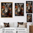 thumbnail image 4 of Designart "Donkey with Colorful Flowers" Animals Framed Wall Art - Traditional Orange Donkey Bedroom Framed Canvas Wall Art, 4 of 6