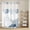 Lake blue, White, variant on Coastal Starfish No Hook Shower Curtain with Snap in Liner, Waterproof Fabric Shower Curtains, Ocean Weeping Coral Beach Conch Haze Blue Shower Curtain Set Top See Through for Bathroom 60"x72"