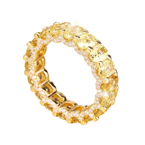 Bague de Mode pour Femmes avec Placage en Acier Blanc Poli et Noyau en Laiton Taille 6 à 10