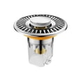 thumbnail image 2 of Tapón de fregadero de acero inoxidable con barrera de olores - tapón de lavabo de 33-40 mm para drenaje rápido y prevención de obstrucciones, 2 of 6