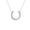 925 Sterling Silver, variant on Fine Jewelry Sterling Silver Lab-Grown Diamond Lucky Horseshoe Pendant for Women with Silver Cable Chain Necklace (1/10 cttw, VS1 Clarity, D-F Color) 18inch