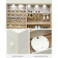 thumbnail image 6 of Jewelry Box with 5 LED Lights,  5-Layer Storage,  3 Side Drawers, PU Leather Jewelry Case, Modern, Gift for Mom, Girlfriend, Daughter, White, 6 of 6