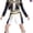 Black1, variant on Satmonnus Halloween Cosplay Costume, Long Sleeve Jacket & Shorts Set, Party Halloween Dance Performance Costume, 3 Pcs Set Fashion Performance Stage Outfit