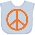 thumbnail image 3 of Inktastic Funky Orange Peace Sign Boys or Girls Baby Bib, 3 of 4